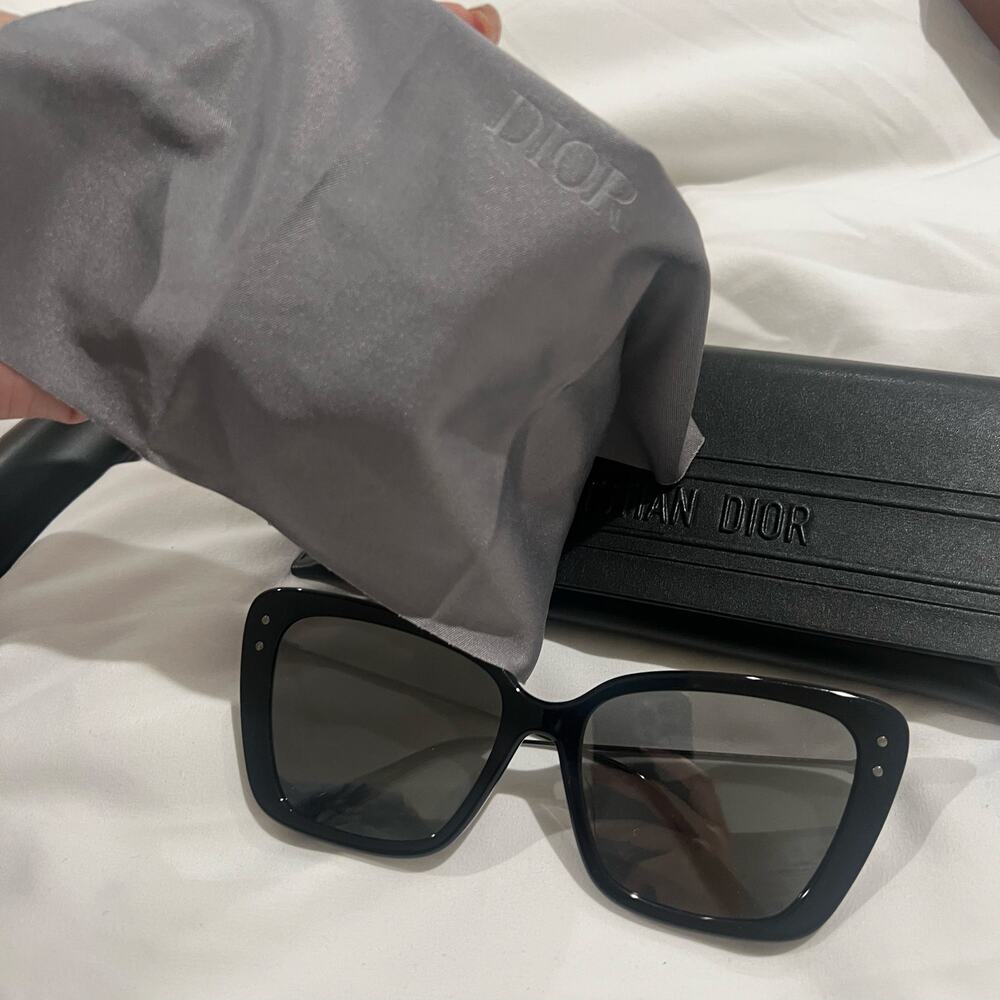 Dior Miss Dior Mirrored Sunglasses 14A7 Black-Gunmetal/Gray Silver Mirror - Picture 5 of 7